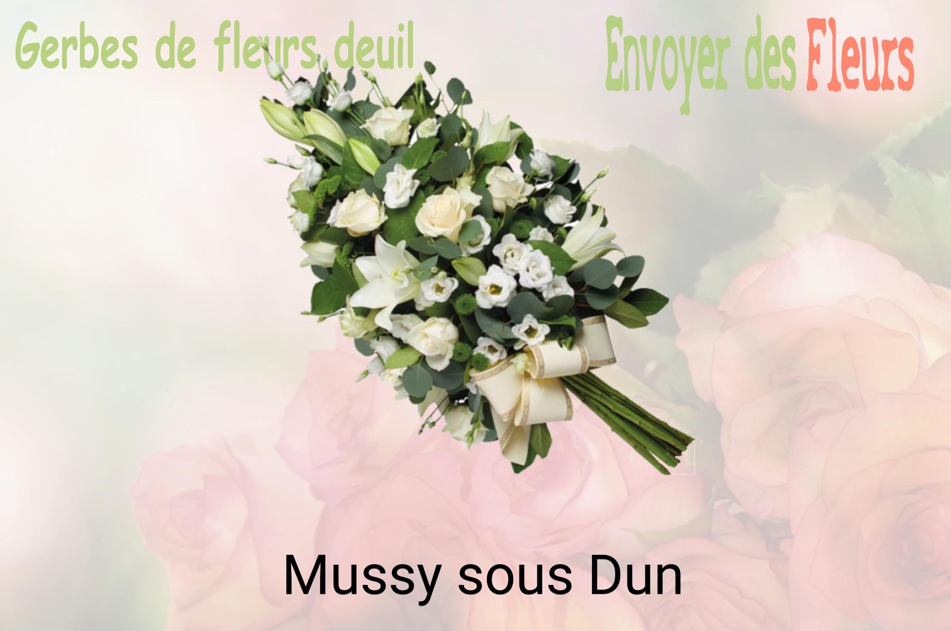 Gerbe de fleurs de deuil livrée à Mussy-sous-Dun